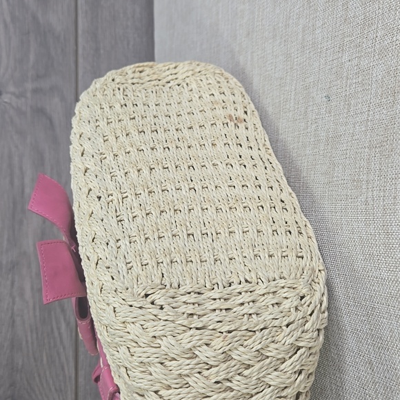 Brighton Straw/Leather Crossbody Shoulder Bag - Picture 6 of 11